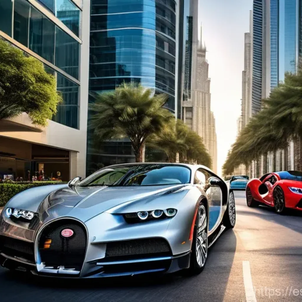 아랍어권에서의 자동차 문화 - **Prompt 1: "Luxury Supercars in a Vibrant Gulf Metropolis"**
    "A wide-angle, luxurious, and high...