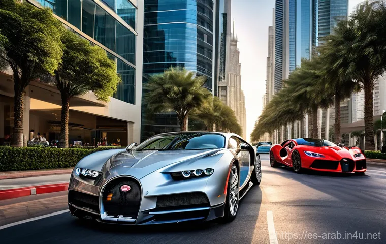 아랍어권에서의 자동차 문화 - **Prompt 1: "Luxury Supercars in a Vibrant Gulf Metropolis"**
    "A wide-angle, luxurious, and high...
