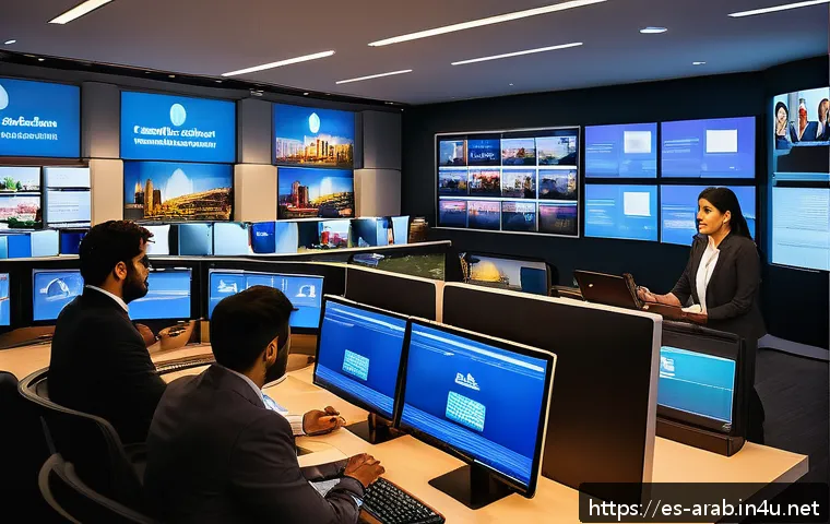 아랍어로 된 신문과 잡지 - A vibrant newsroom scene showcasing a diverse team of Hispanic and Arab journalists collaboratively ...